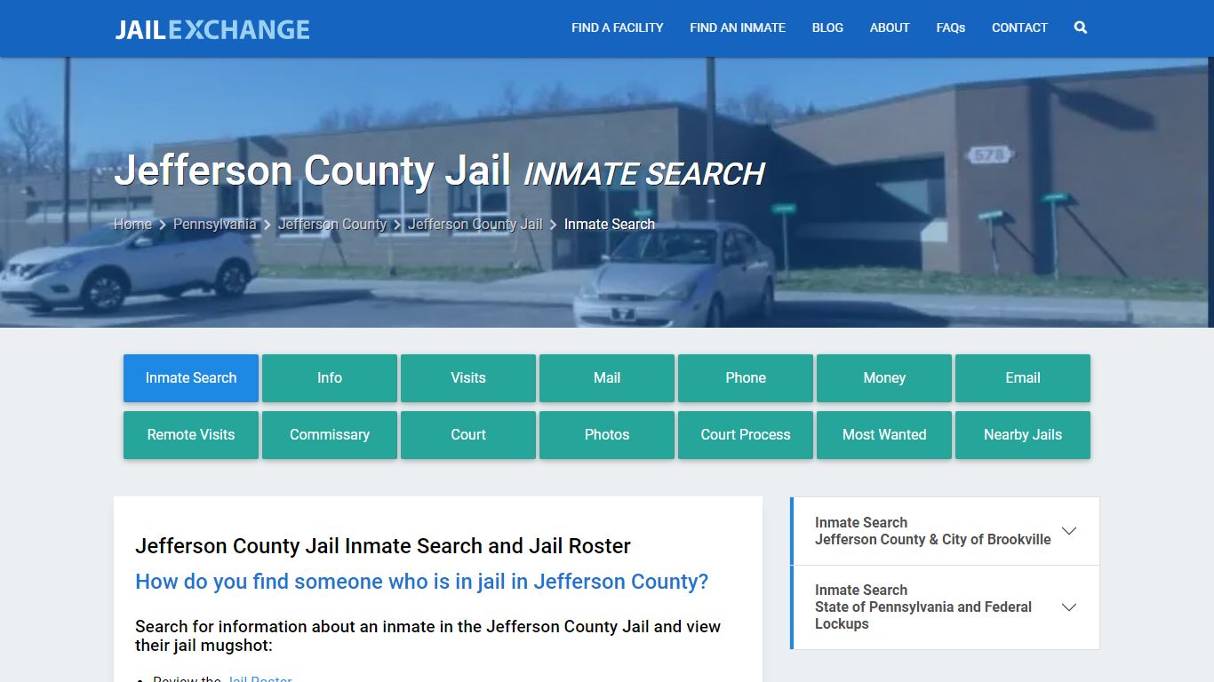 Inmate Search: Roster & Mugshots - Jefferson County Jail, PA